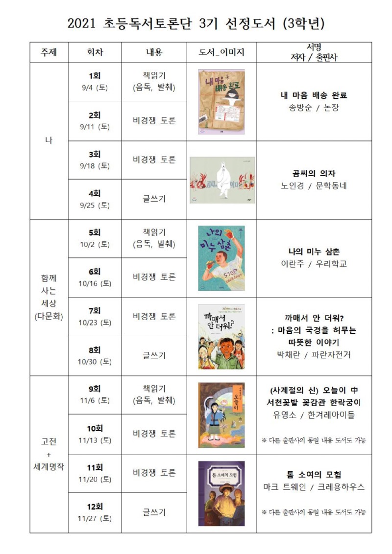 2021년 초등독서토론단 3기 선정도서목록 (3~6학년)001.jpg